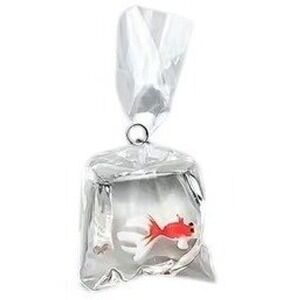 Boutique Goldfish in Bag Necklace Women OS Black Orange Kitsch Novelty Pendant